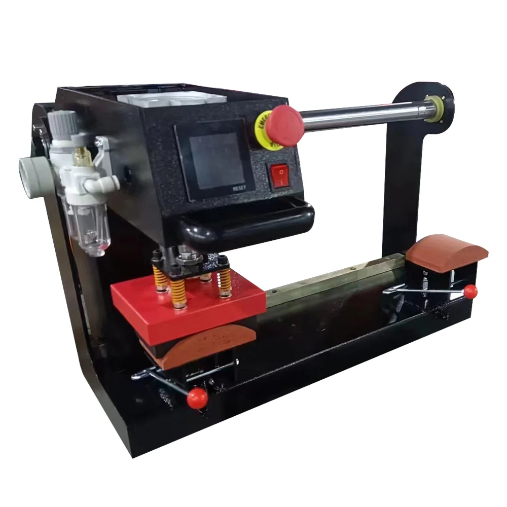 Baiyin 8*14cm Dual Station Semi- Automatic Pneumatic Cap  Heat Press Machine on Large Production Sublimation  Dtf Printing