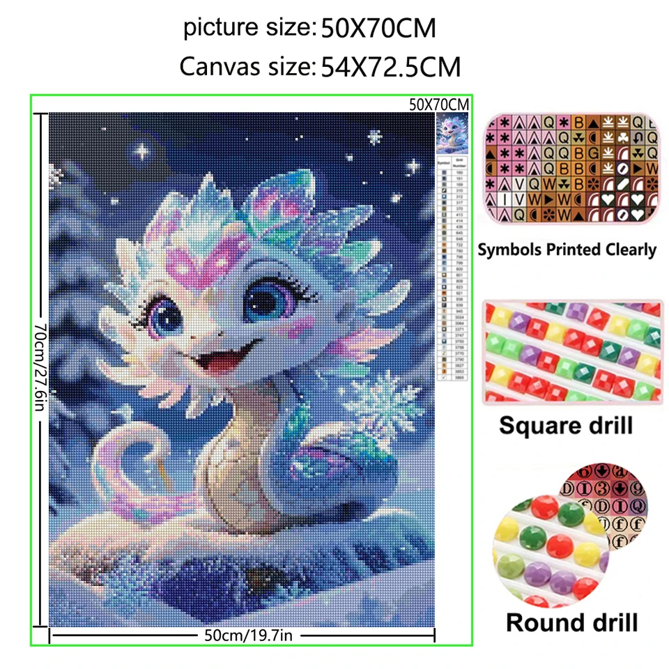 Zodiac Diamond Art painting DIY Cartoon Snake 2025 Diamond Mosaic 5D Square/Round Rhinestones Jewels Cross Stitch Home Decor