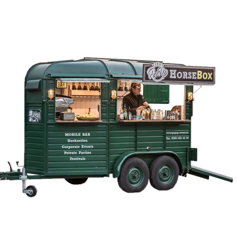 Mobile Bars Ice Cream Vending Van Horsebox Vintage Horse Box Food Carts Trolley Kiosk Food Trailer