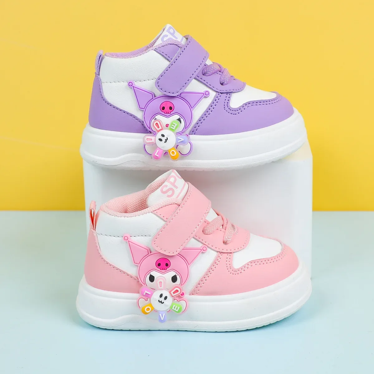 

Kid's Fashion Casual Board Shoes Spring Autumn All-match Chic Sneakers Anti Slip Soft Sole Sports Shoes