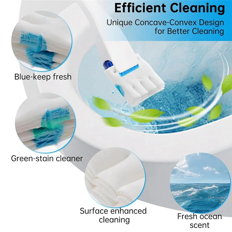 ABGR-스크러빙 버블 변기솔용 24팩 흡수성 리필, 일회용 세정 리필 패드