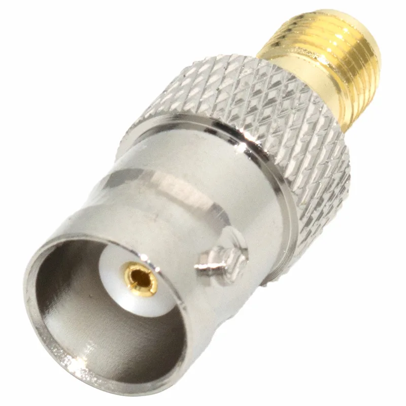 1PC Connector BNC Female Jack to SMA Female Jack RF Adapter BNC-F to SMA-F Copper Converter Straight