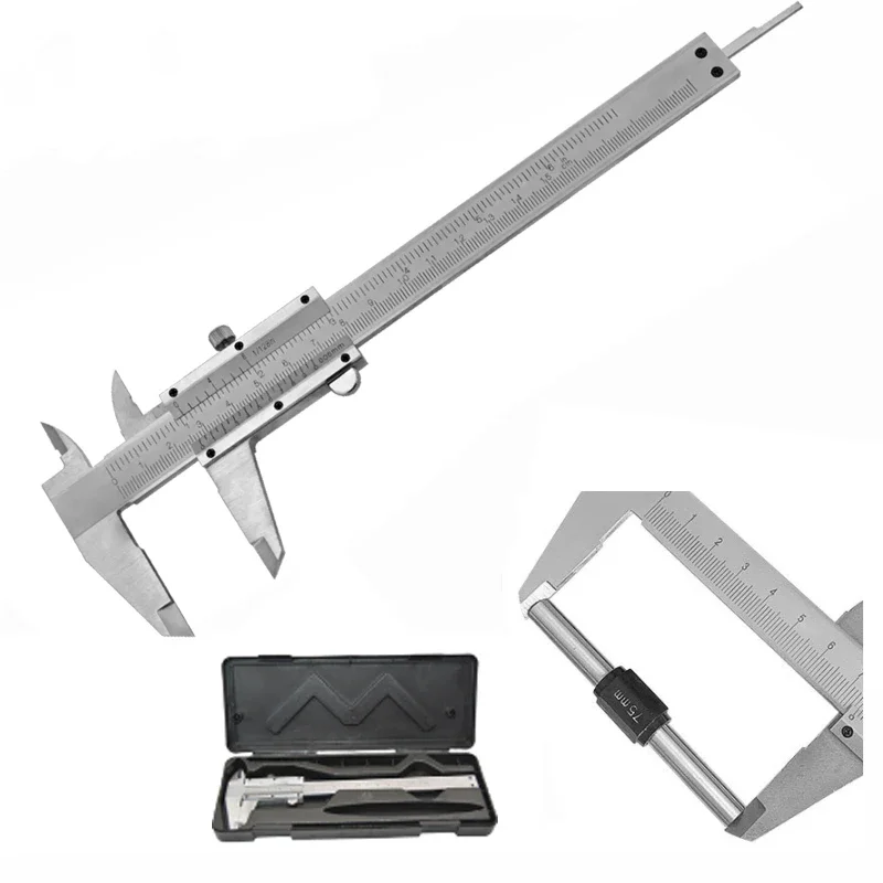 Vernier Caliper Steel Gauge Metal Calipers Measuring Instruments Carpenter Tools Pachometer Professional Pachymeter Depth Ruler