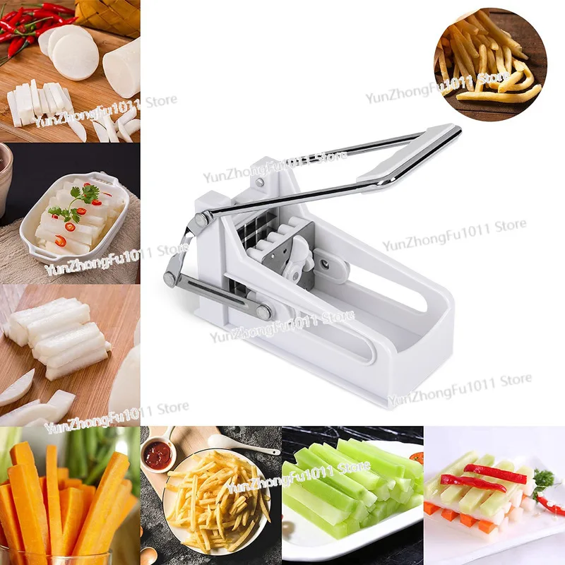 Stainless Steel Multifunction Potato Cutter Slicer Chipper for Cucumbers Vegetables Carrots - Kitchen Essential