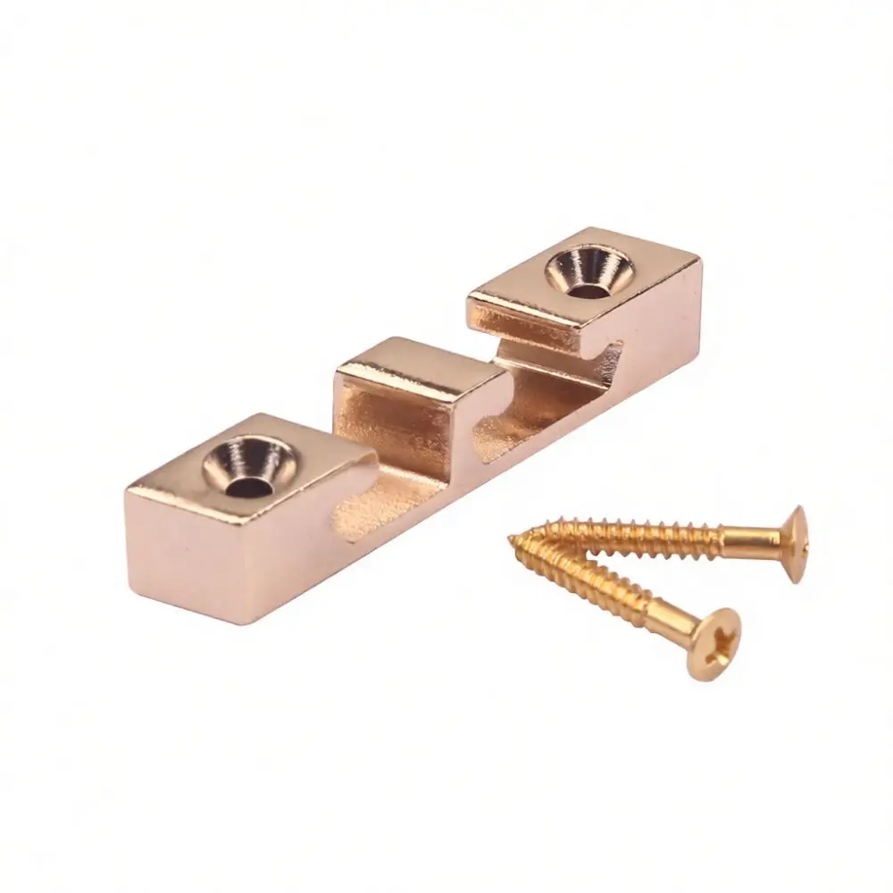 Professional Bass String Retainer Tree Chrome Black Gold Metal Parts Electric Guitar Bridge Hardware Maintenance Accessory Set