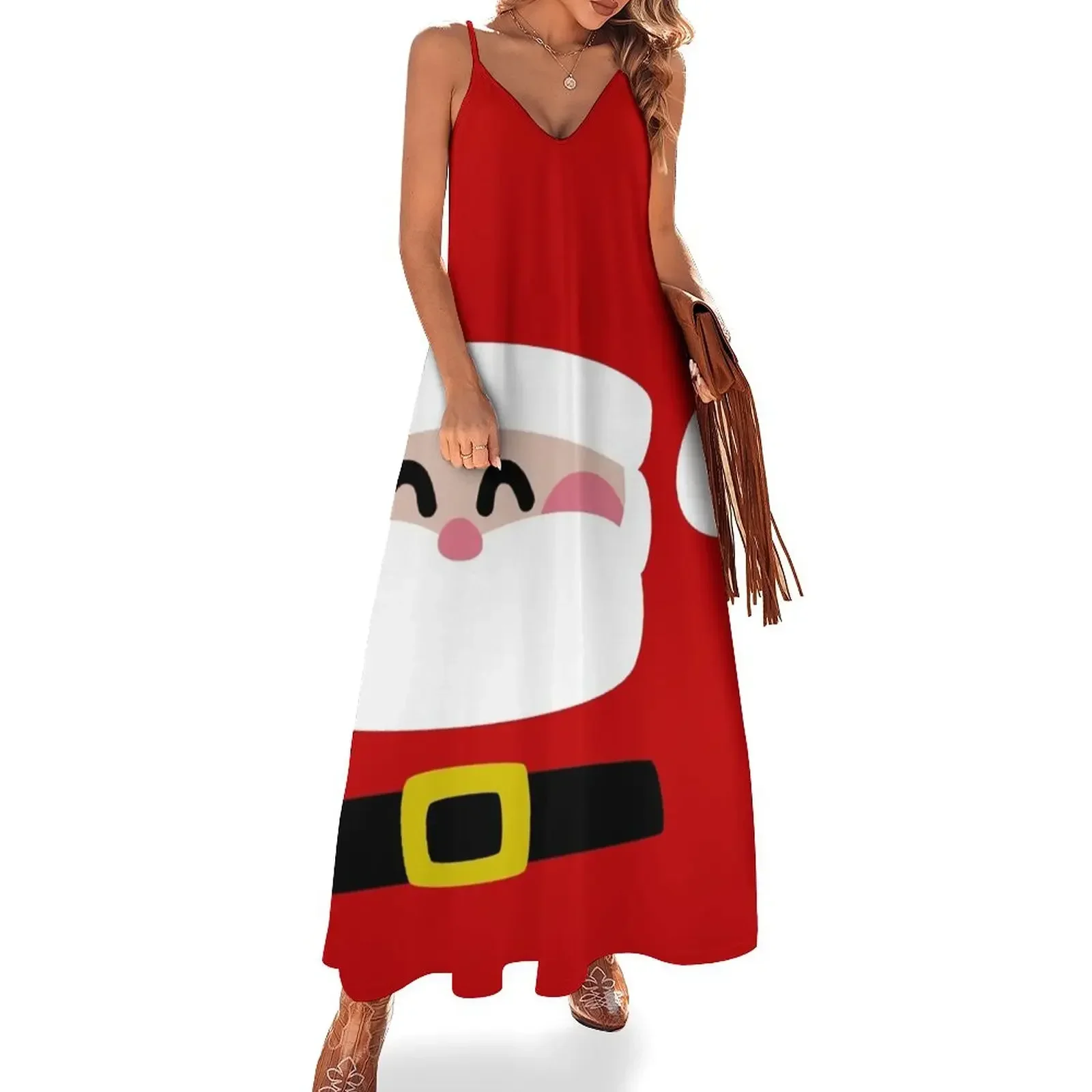 

Merry Christmas Santa Claus Sleeveless Dress evening dresses women women's clothing trend 2025 clothing women summer 2025 Dress