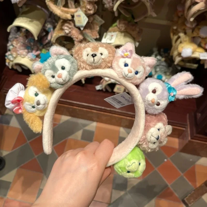 Disney Lingna Belle Star Dailu bambola di peluche carina testa grande sostituita con fascia per cartoni animati e copricapo festa di compleanno