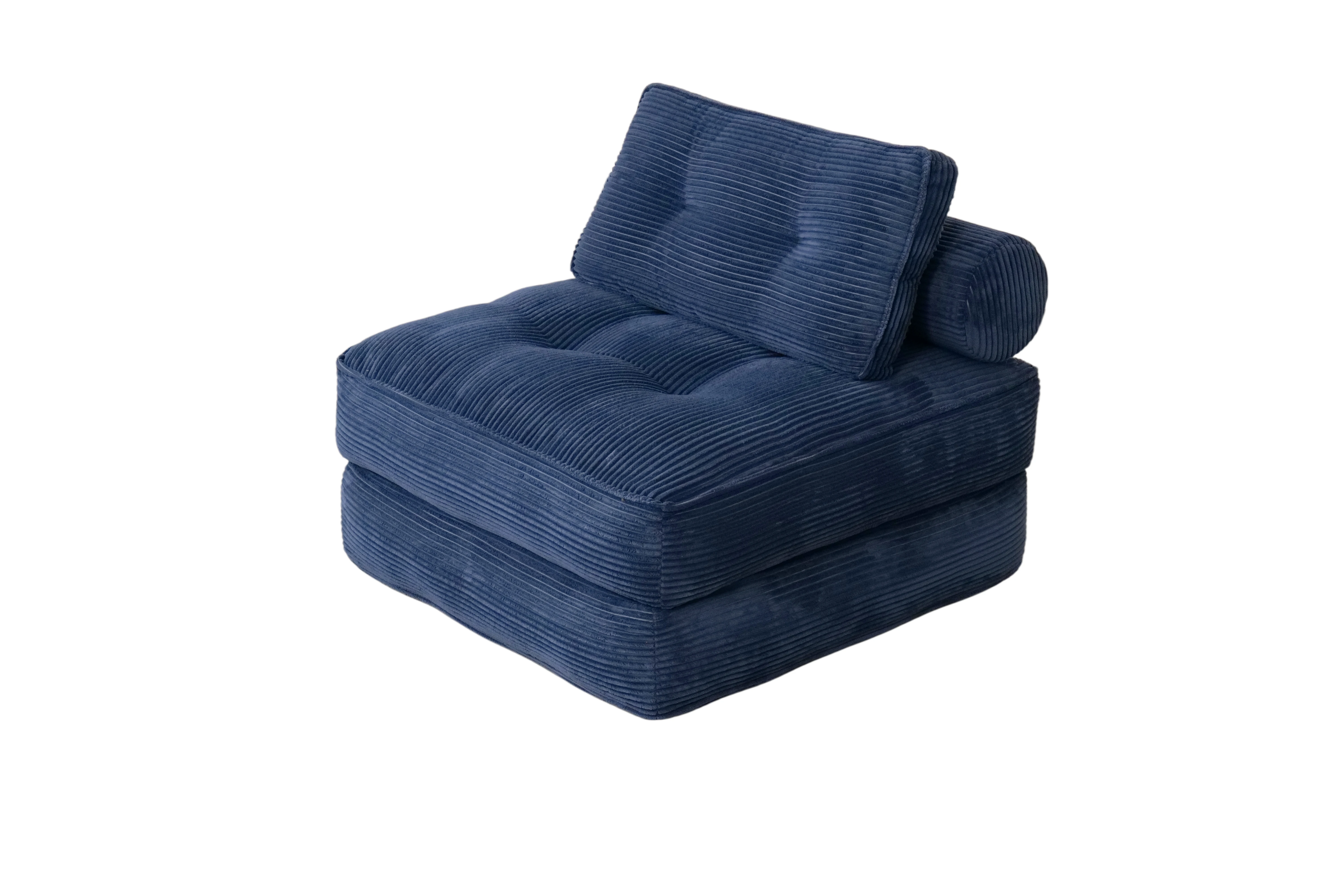 #Modern Compressible Square Velvet Sofa Bed 100% Full Sponge Eco-Friendly Space Saving Hotel Apartment Villa Vacuum Compression