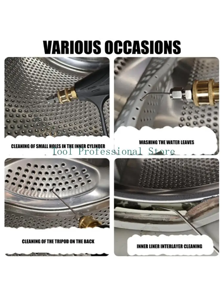 

57QF 4Pcs Stainless Steel High Pressure Cleaning Nozzle For Home Car And Garden
