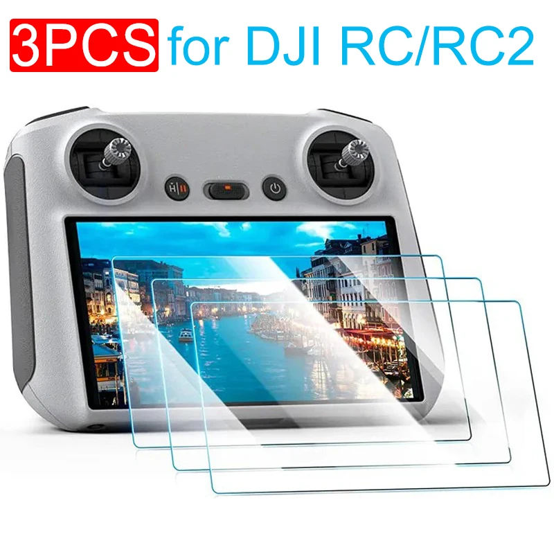 1/3Pcs HD Tempered Glass for DJI Mini 3 Pro RC RC2 Screen Protector Remote Control Protective Film For DJI Air 3 RC2 Accessories