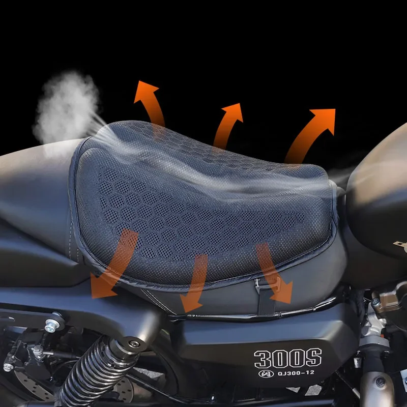 

Motorcycle Shock-absorbing Seat Cushion 3D Breathable Asiento Para Moto Riding Decompression Anti-slip Housse De Selle Moto