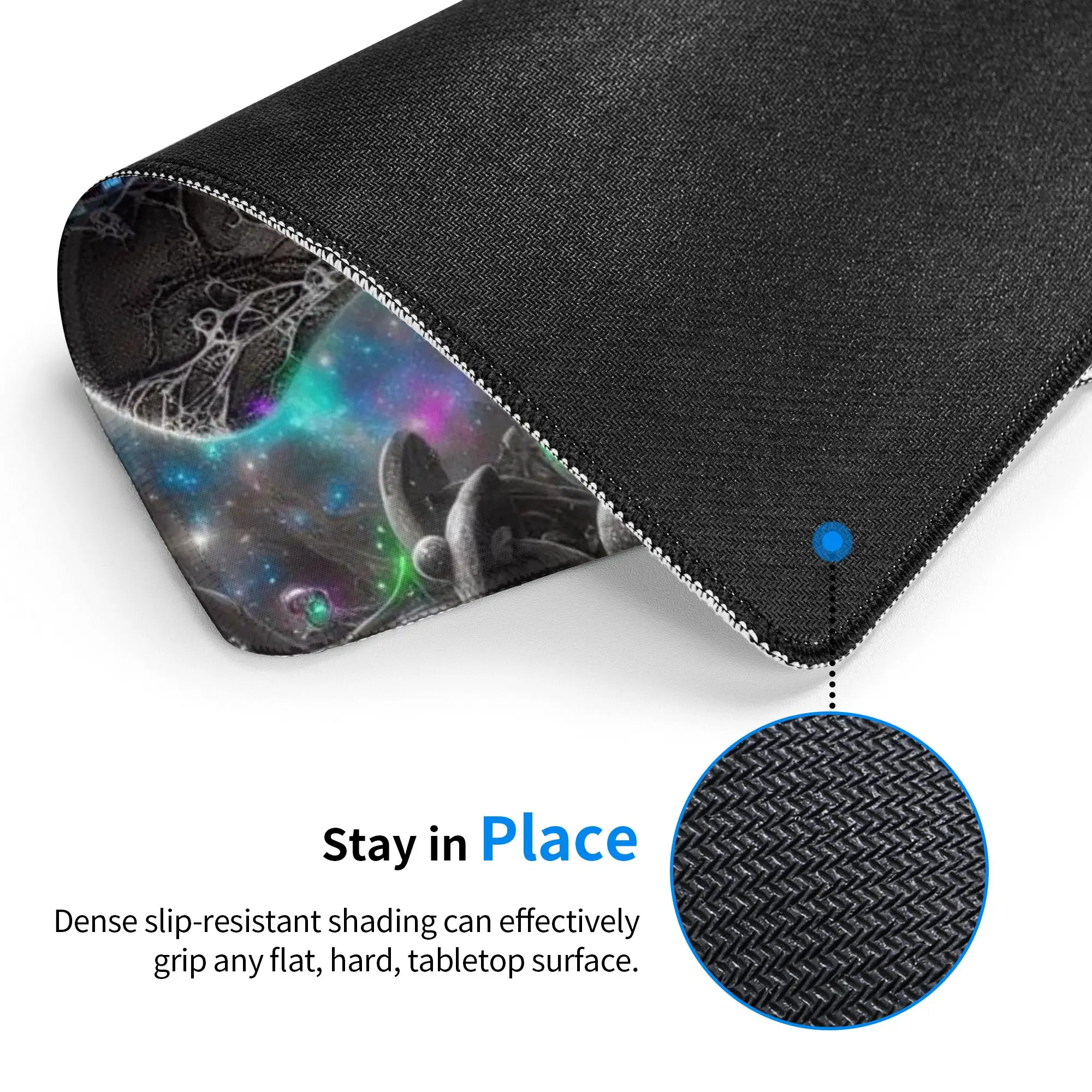 Cartoon Magic Kitten Mushroom Forest Mouse Pad Computer Keyboard Mouse Mat Gaming Laptop Desk Mat Office Accessories Table Mats