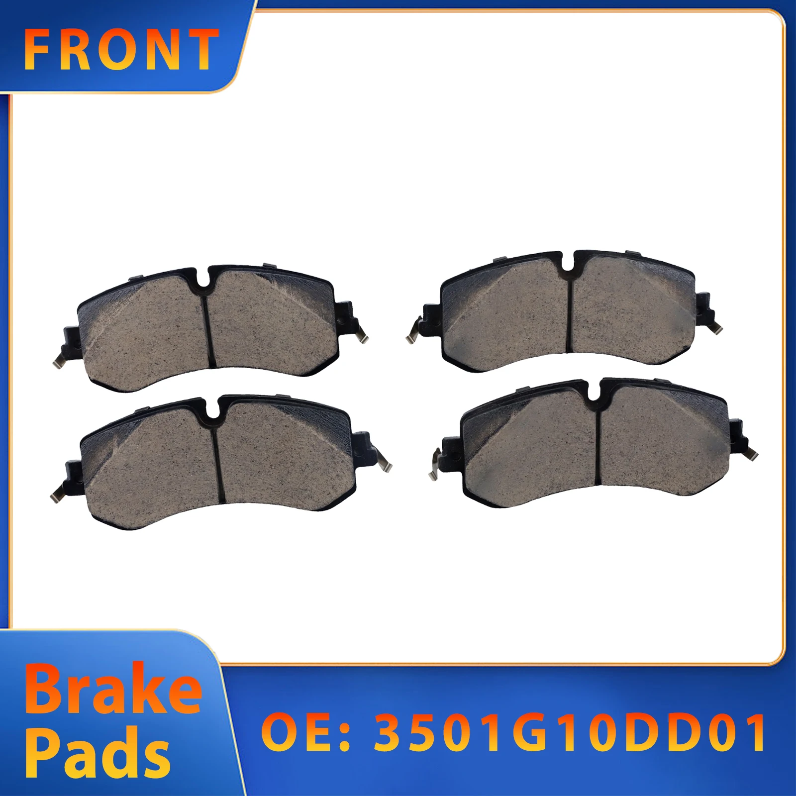 Rear Brake Pad For BESTUNE M9 2022- T99 2019- HONGQI E-QM5(E111) 2020- HQ9 2022- HS3 2023- HS5 2018- HS7 2023- 3501G10DD01