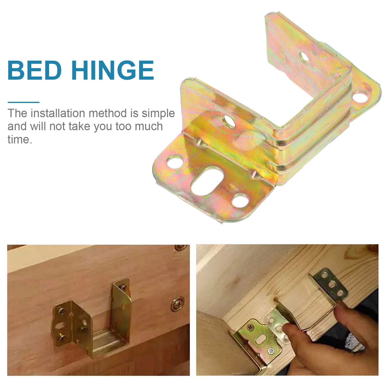 

10pcs Beam Bracket Iron Durable Anti Rust Smooth Surface Corner For Bed Easy Install Furniture Hardware Replacement