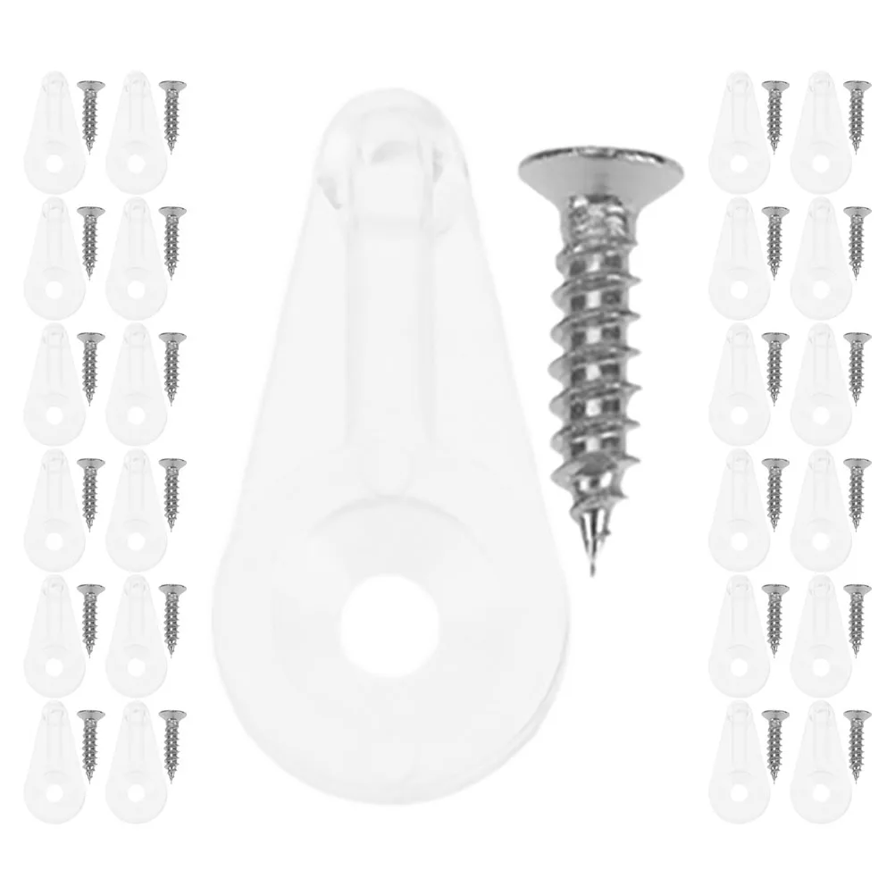 

50Pcs Glass Retainer Clips Durable Construction Versatile Thicknesses Cabinet Door Mirror Fixing Clamp Glass Retainer Clip