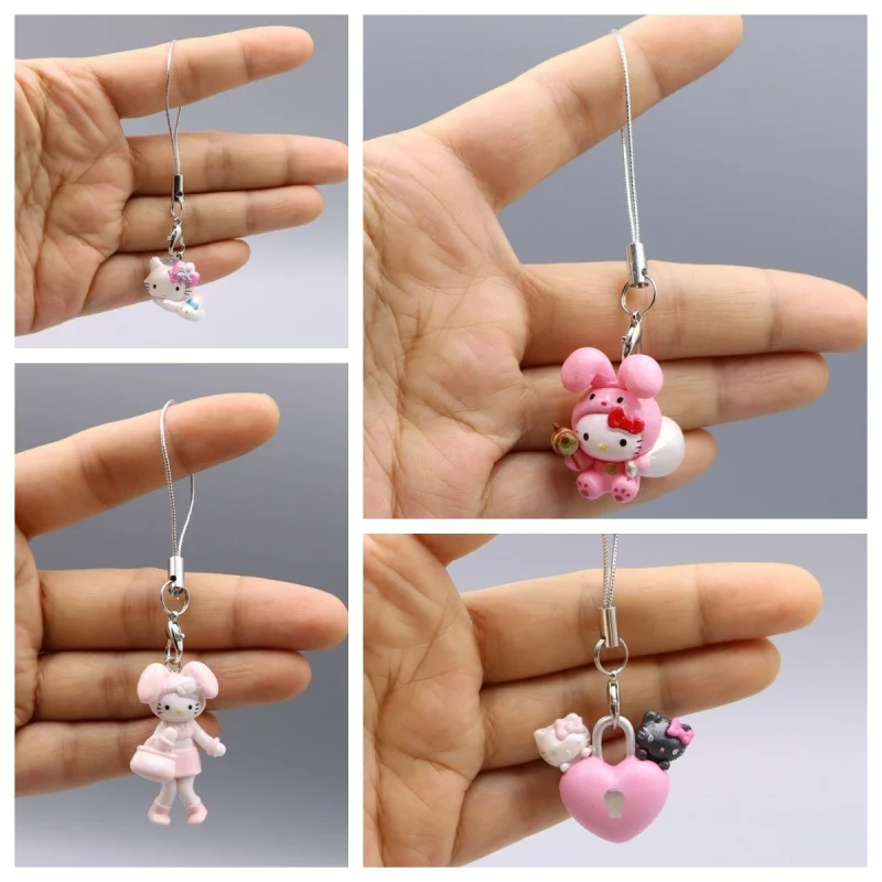

Hello Kitty Key Pendant New Handmade Anime Fashion High Beauty Versatile Bag Hanging Rope Cute Cartoon Accessories Wholesale
