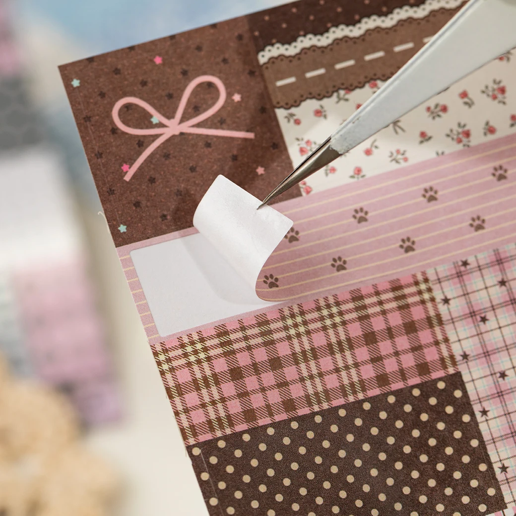 JIANQI 30 Blatt Kreatives Gitter-Stanzsticker-Buch DIY Dekoratives handgemachtes Scrapbooking-Material Tagebuch Album Bastelbedarf
