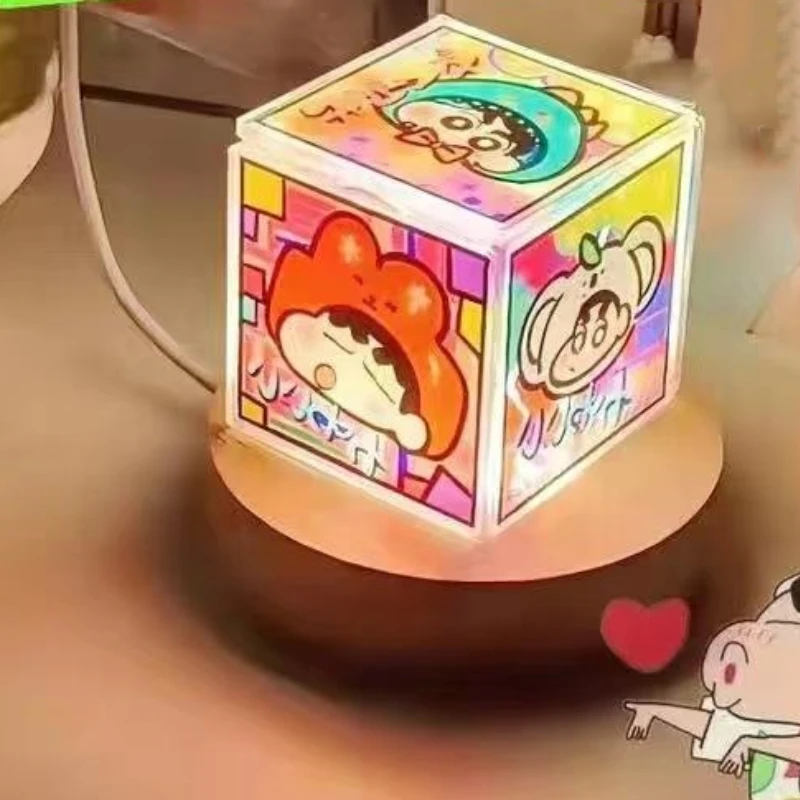 Crayon Shin-Chan Cartoon Bedroom Atmosphere Lights Comic Periphery Room Decoration Exquisite Desk Lamp Holiday Gifts for Girls