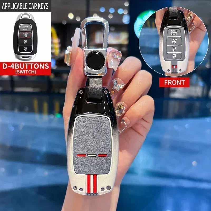 

Чехол для автомобильного ключа, полное покрытие, брелок для Hyundai/Santa I30 IX35/Encino/KONA/Solaris/Azera/Grandeur/Elantra/ Accent Fe