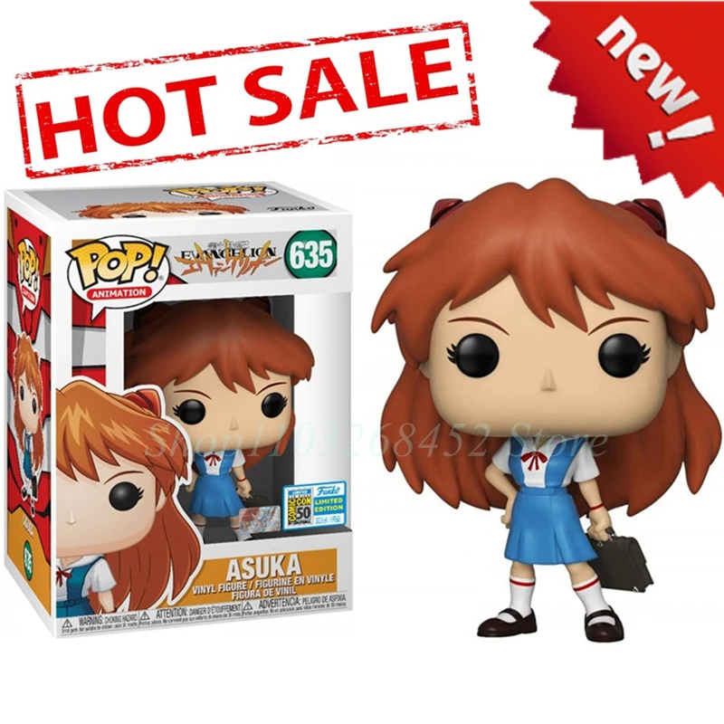 2024 NEW Funko POP Evangelion Asuka #635 Vinyl Dolls Figure Model Decoration Ornaments Toys for Birthday Gift