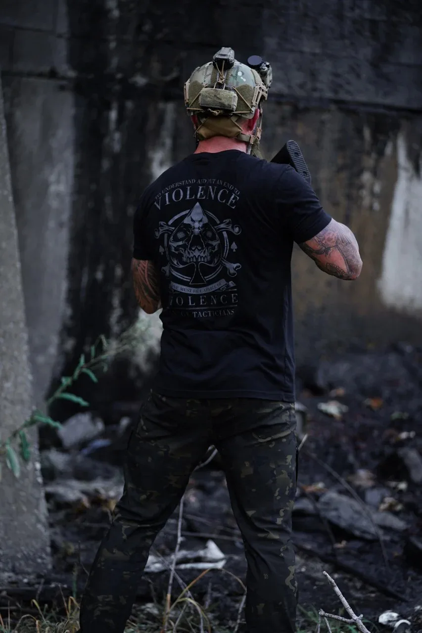 العنف – تي شيرت برسومات Savage Tacticians للجنسين للرجال والنساء بأكمام صيفية من علامة تجارية فاخرة كاجوال عتيقة #1