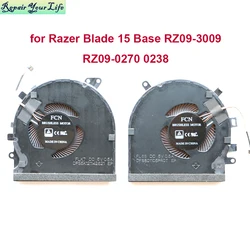 Computer CPU GPU Cooling Fans For Razer Blade 15 Base RZ09-3009 0270 RZ09-0328 2020 Gtx 2060 GTX1660ti FM5D FLK7 DFS501105PR0T