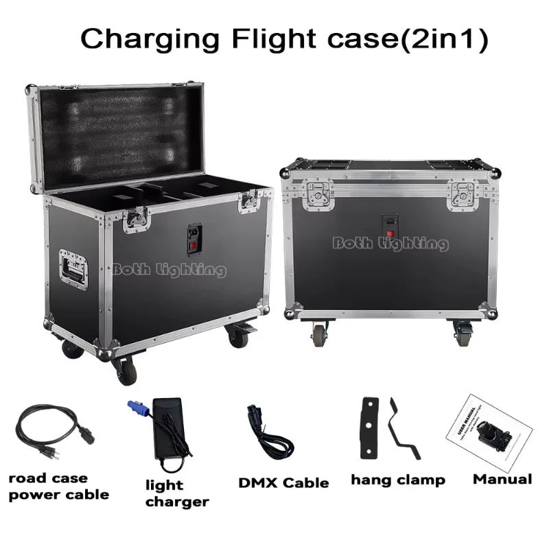 Both BPM Spots 100w 2pcs White with case Battery Wireless Moving Head Lights for DJ Wedding Party Club Event Stage Effects
