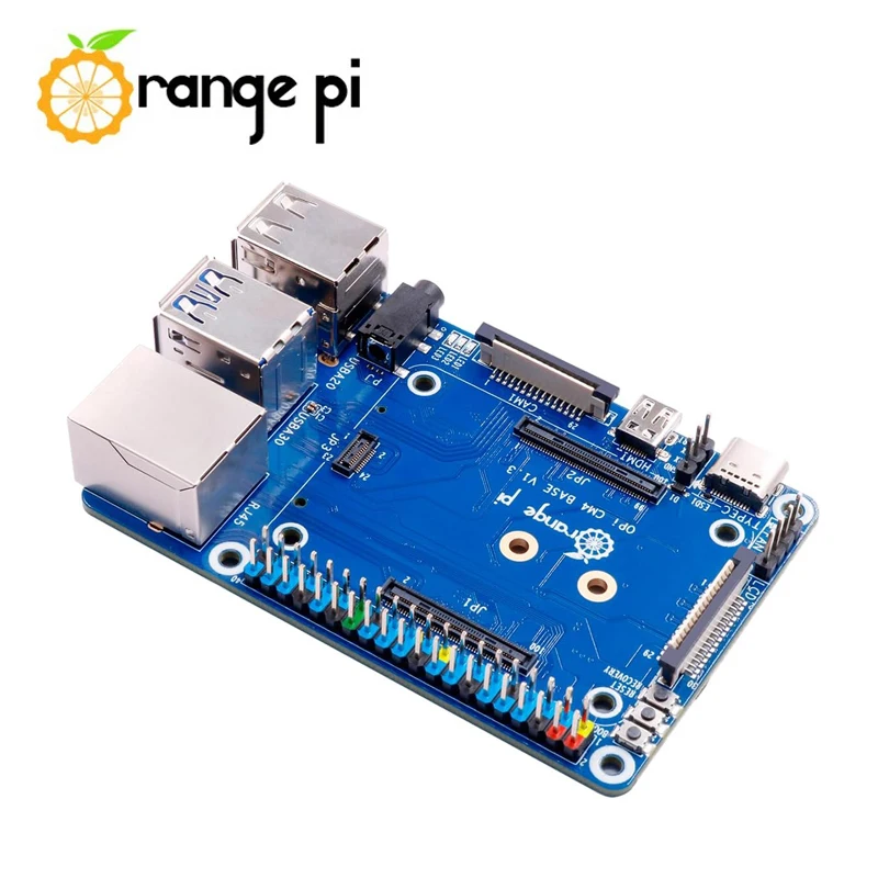 Orange Pi CM4 Base Board Compute Module 4 Connector With 40Pin GPIO Interface M.2 M-Key Slot RJ45 Gigabit LAN Port USB