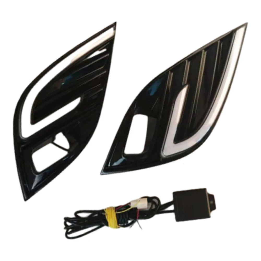 

Daytime Running Lights White Driving Light with Yellow Turn Signal Amber Blue Fit for Toyota Camry SE 2018-2020 White