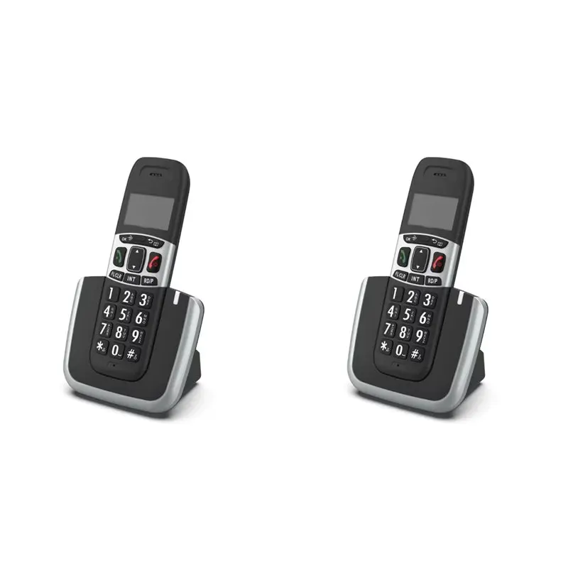 Exquisite-2X Handfree Landline Phone Caller Display Wireless Memory For Home Office School Business Office EU PLUG