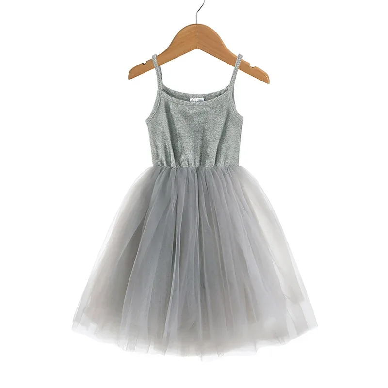 2023 Summer Cute Girls Princess Dress Kids Sleeveless Tulle Clothes Children Birthday Party Vestido Kids Easter Tutu Costume