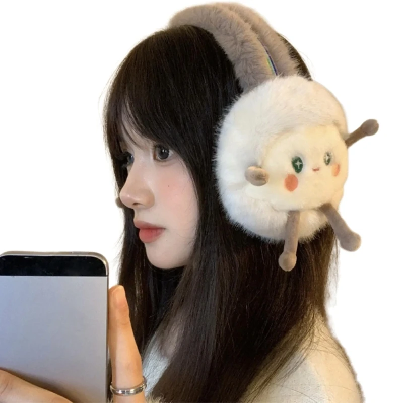 Lovely Sheep Winter Ear Muffs Soft & Warm Ear Covers for Women Teens Furry Plush Ear Protectors for Outdoor Dropshipping