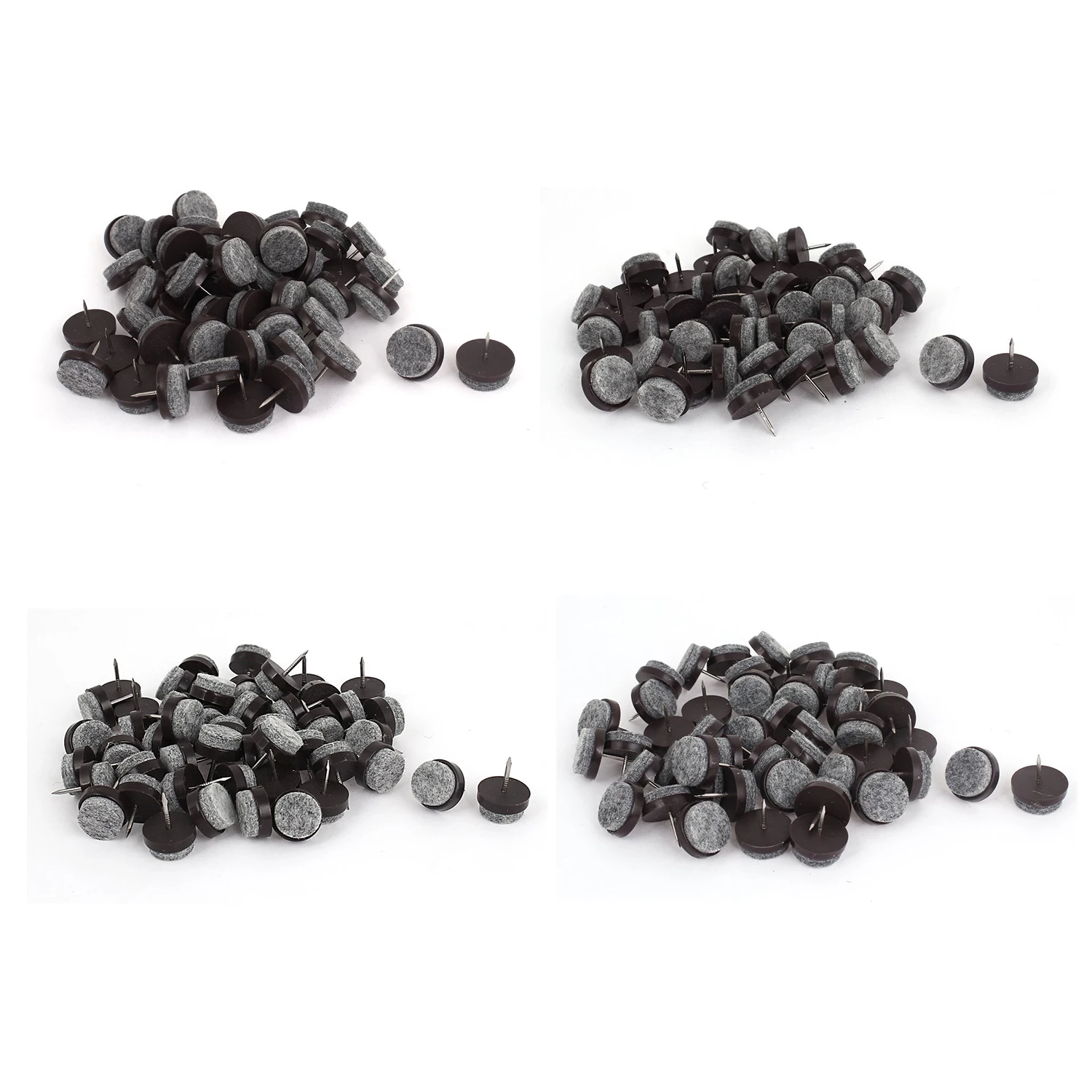 Luckshopping 50Pcs Chair Leg Floor Felt Pad Skid Glide DIY Nail Protectors 22Mm