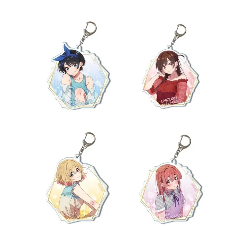 

Game Chizuru Mizuhara Mami Nanami Ruka Sarashina Sumi Sakurasawa Keychain Doll Anime Acrylic Keyring Pendant for Gift