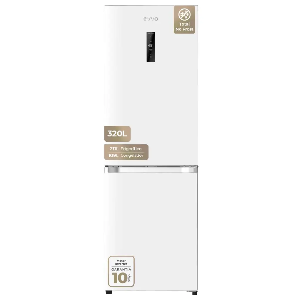 Evvo Blanco Frigorífico Combi F56 320L D - Imagen 4