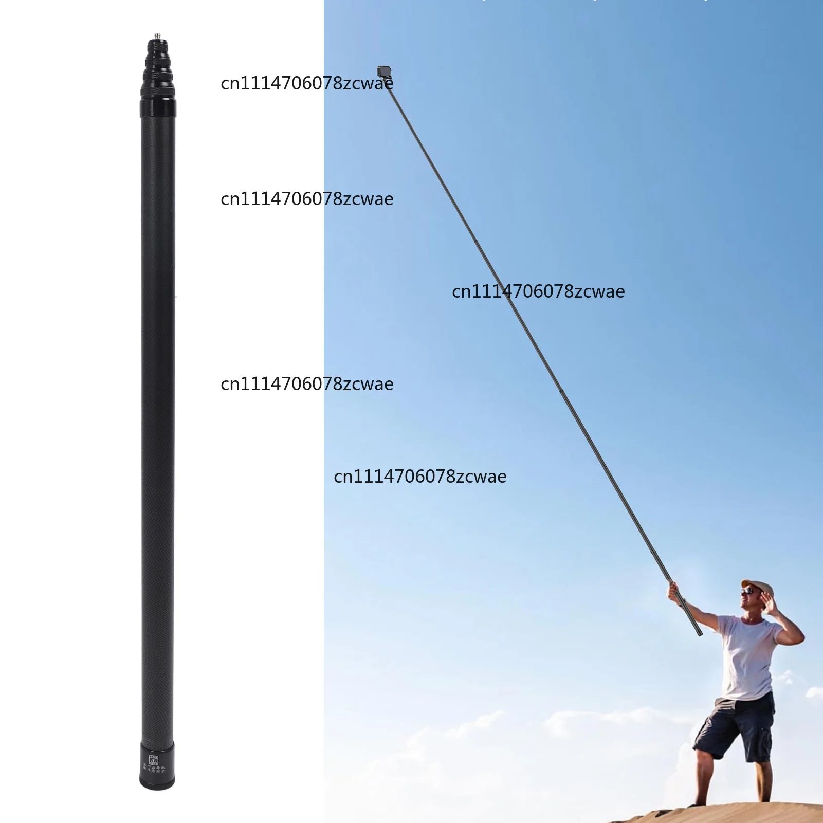 for X4 X3 X2 Action Cameras Carbon  Extension Pole Invisible Selfie Stick 16.4ft 9 Section Extended Invisible Selfie Stick