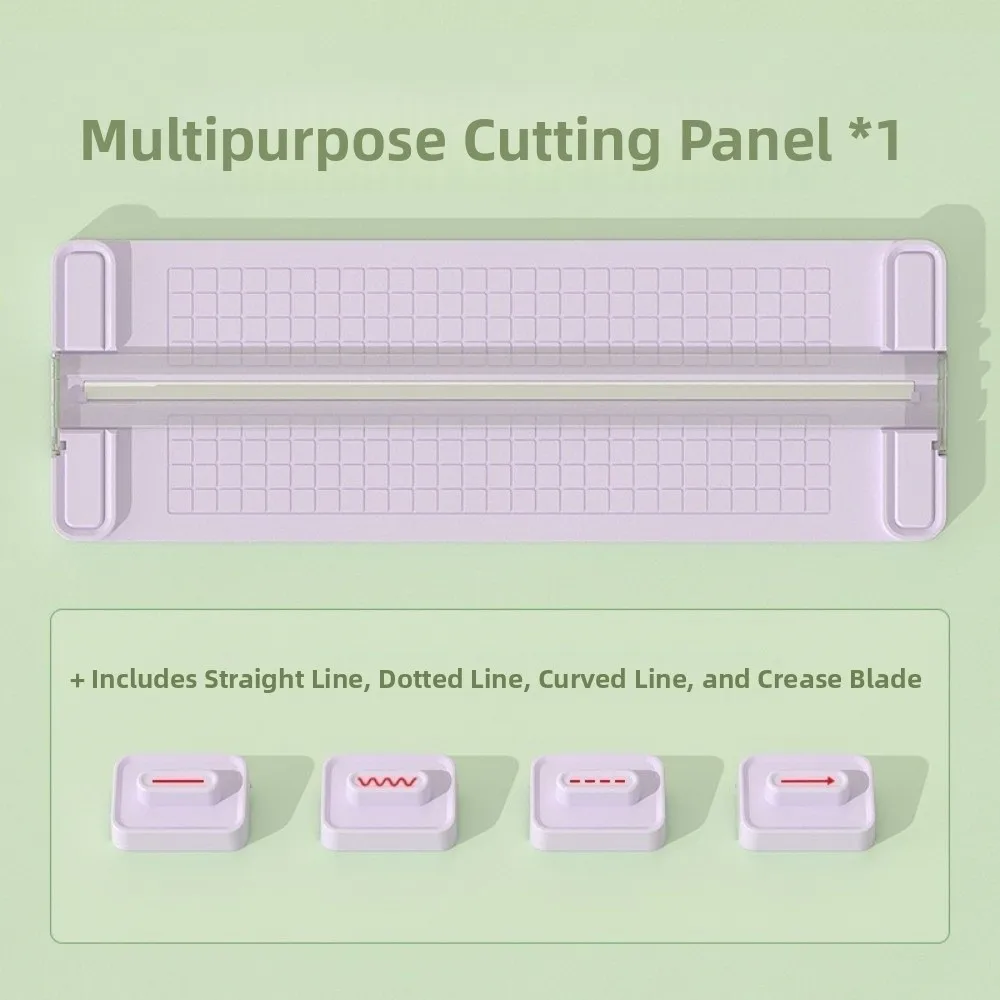Precision 4-in-1 Paper Cutter Anti-Slip 360-degree Craft Paper Cutter Creasing Dotted Bidirectional Cutting Manual Paper Trimmer