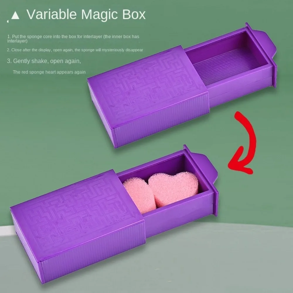 Popular Magic Purple Magic Box Trick Performance Mystery Magic Show Props Plastic Magic Show Magic Disappearing Box for Teens