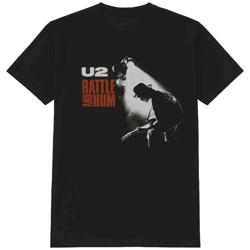 

U2 - Одежда для погремушек и людей с периферийным узором и принтом, летние хлопковые мужские и женские футболки класса люкс с короткими рукавами