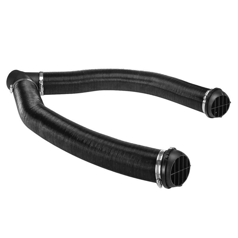 2X, 75Mm Car Auto Heater Pipe Duct Y Piece Warm Air Outlet Vent Hose Clips Set For Parking Heater Webasto Eberspacher