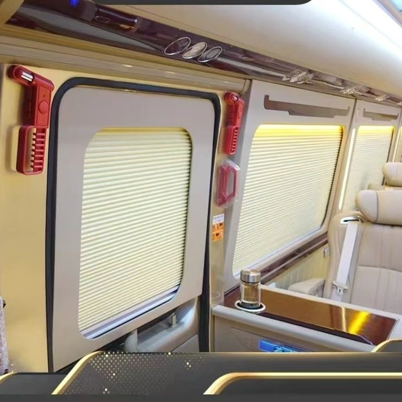 

Toyota coaster modified high-speed train curtains, yutongta 7 red flag guoyue jiangling crystal horse universal