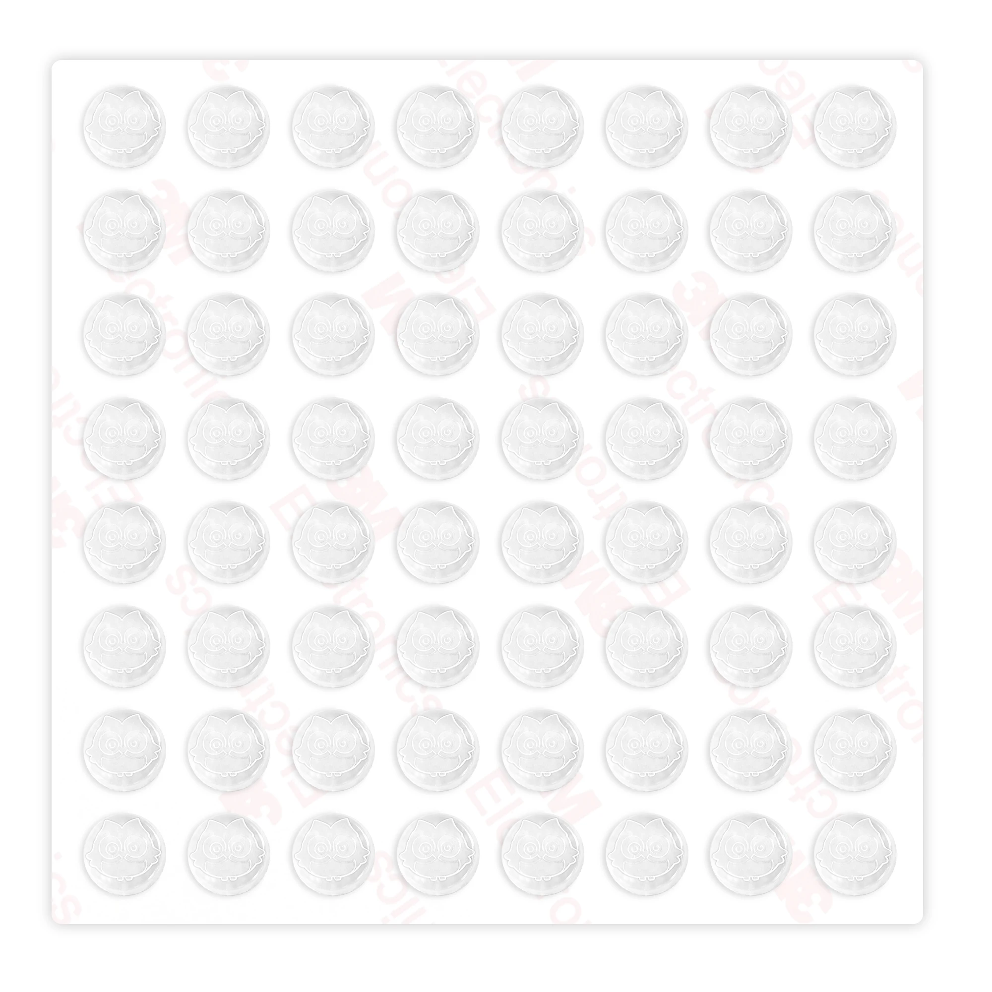 64 pieces of new owl drawer sticky anti-collision pad cutting board furniture bumper cabinet door soundproof transparent