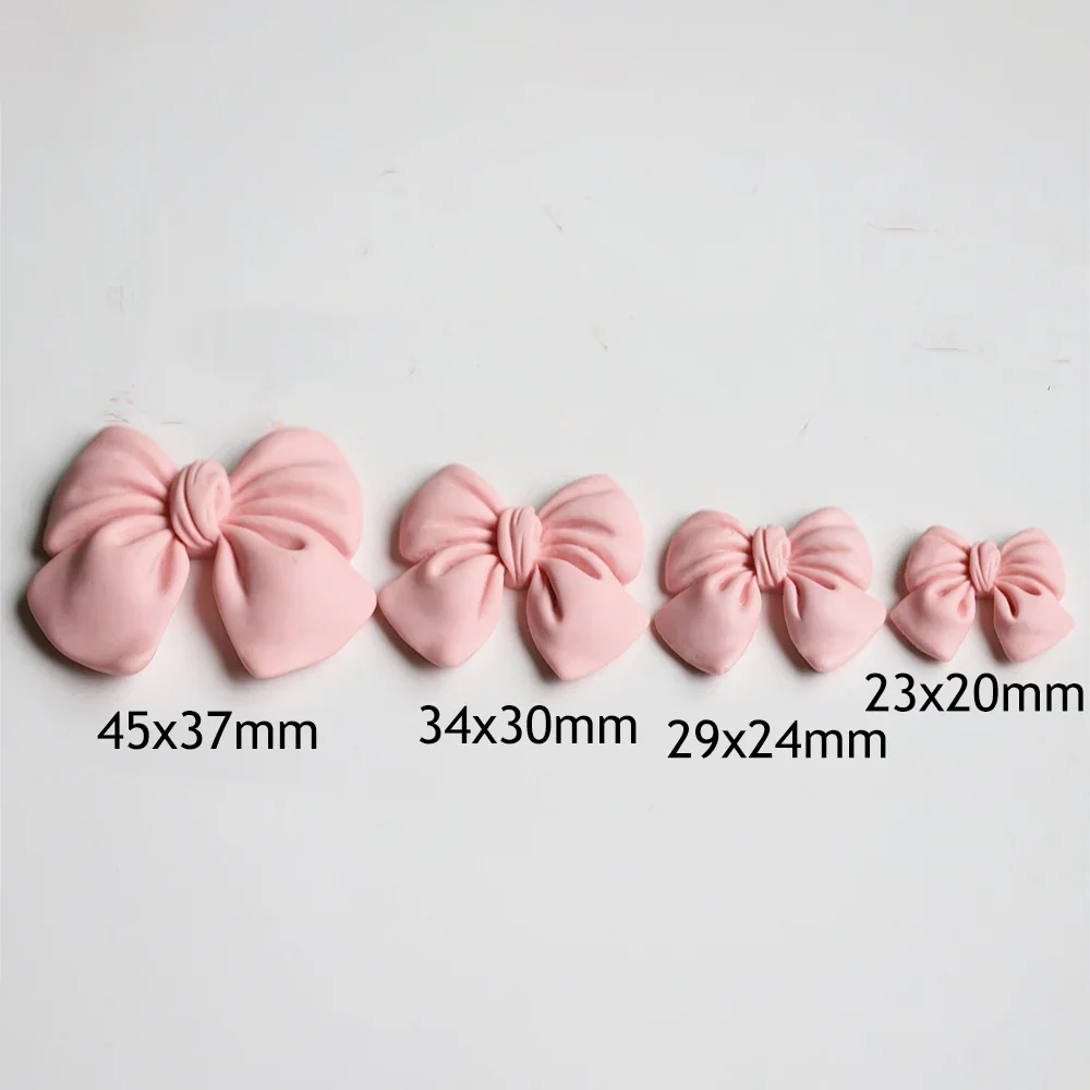 10PCS Bow Tie Series Miniature Flat Back Resin Cabochons For Hairpin Scrapbooking DIY Home Decor Craft Accessories