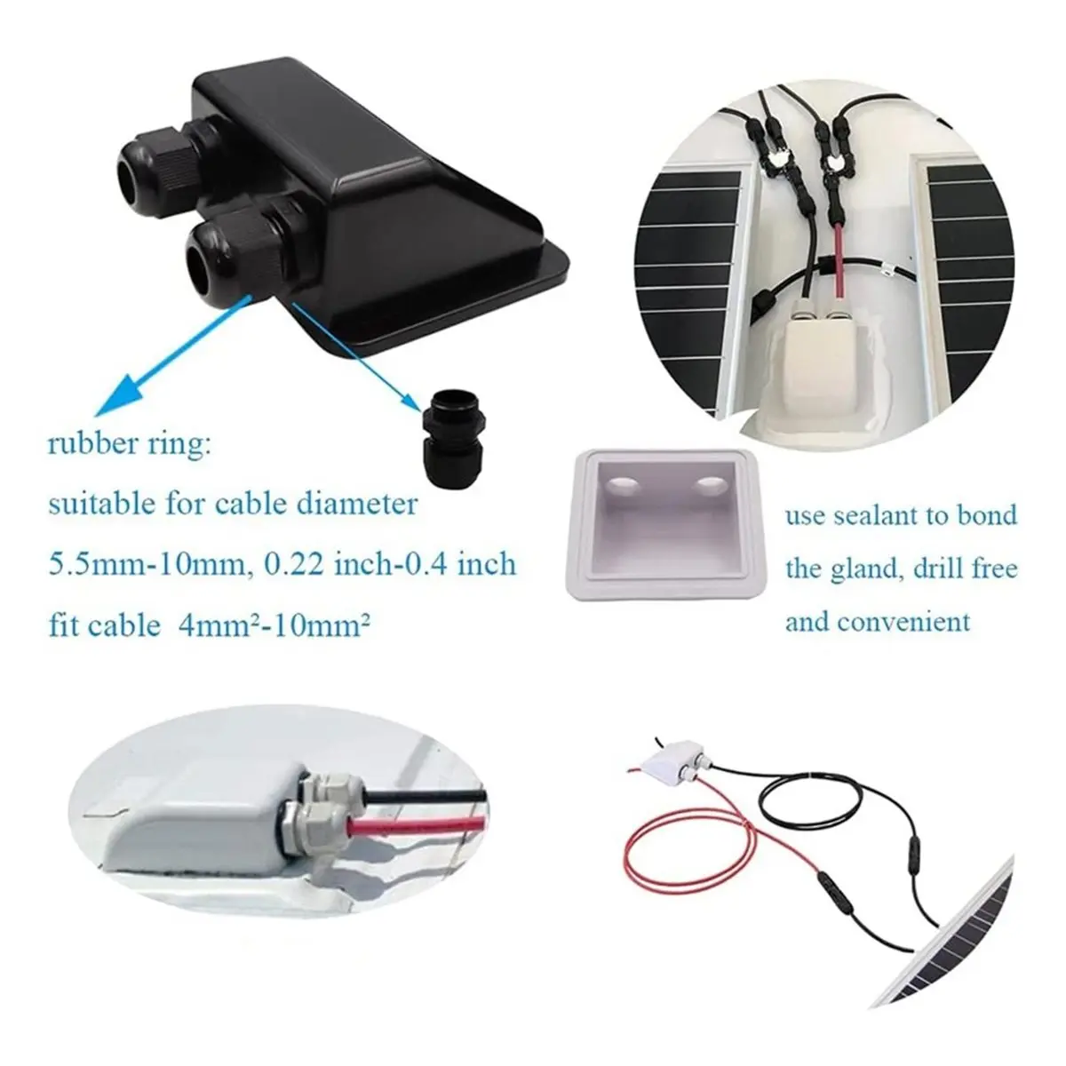 Multi-use Gear Solar Panel Mounting Brackets Corner Bracket Kit , Drill-Free Roof Mount for RV, Vehicles, Sheds, Boats,Garages