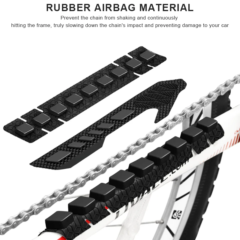 3D Siliconen Fietsframe Krasbestendige Protector MTB Racefiets Achtervork Krasbestendig Chain Guard Protector Stickers