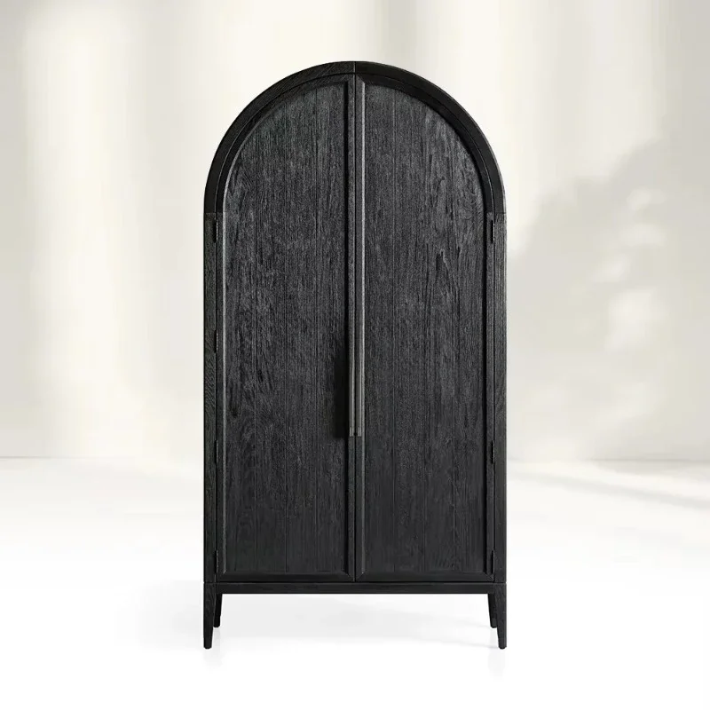 Urban style arched wooden cabinet