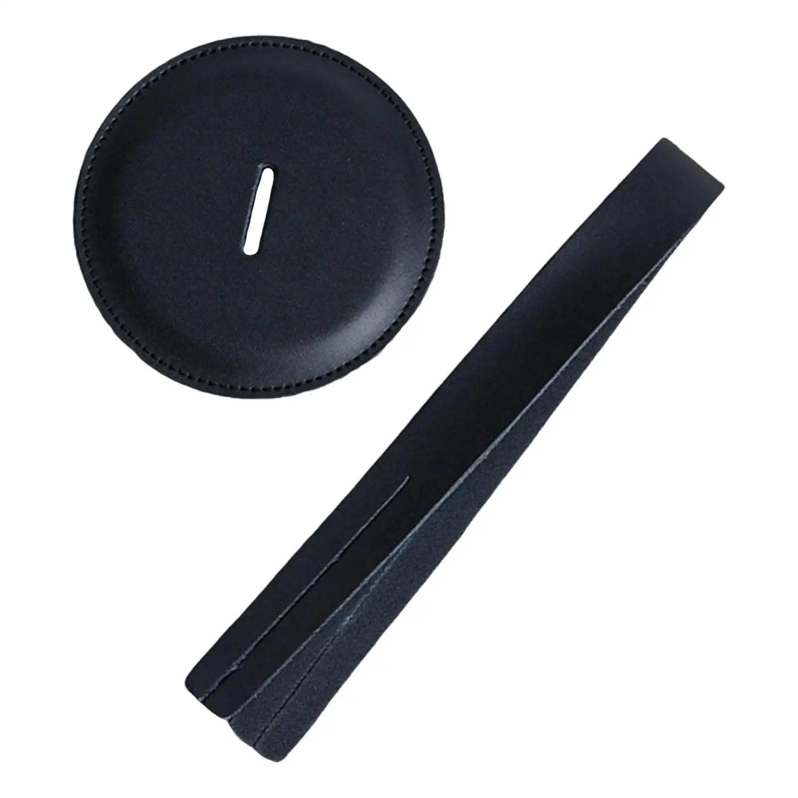 2Pcs Cymbal Strap Spare Part Comfort Percussion Instrument Accessories Portable PU Leather Cymbal Belt for Concert Musical Event