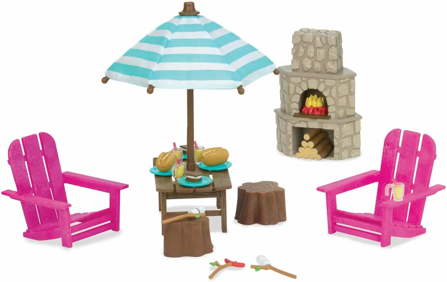 

12-Piece Outdoor Patio Playset with Table & Chairs for Animal Figurines, Ages 3+
