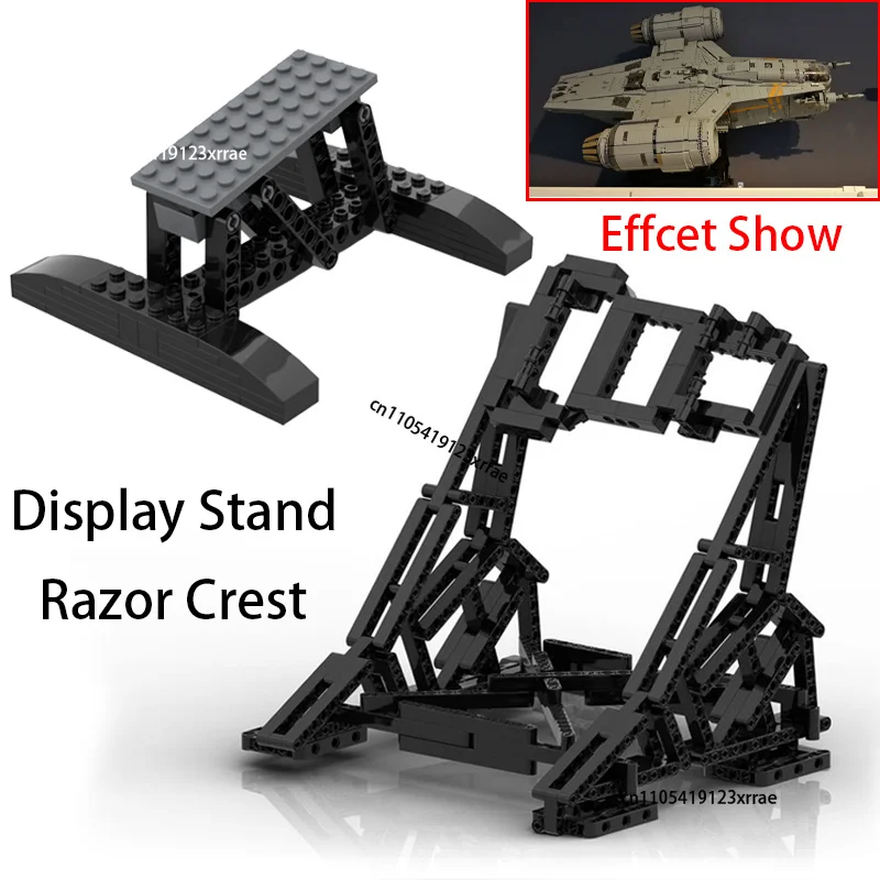 NEW Creative Spaceship Display Stand for Razor Crest 75292 Building Blocks Model DIY MOC Assembly Bricks Toy Gift Only Bracket