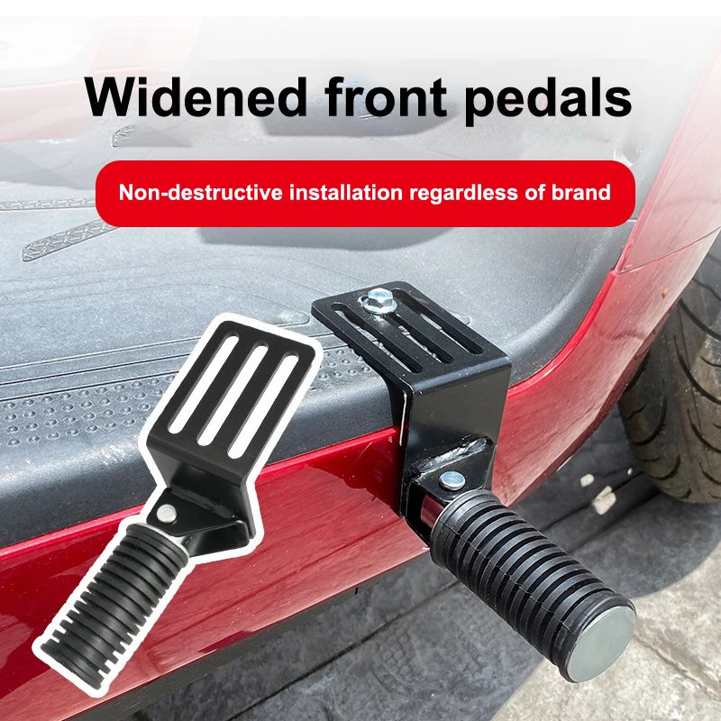 1 Pair Motorcycle Foot Pegs Footrests Black Pedals Aluminum Alloy Pedals Suitable For Most Motorcycles Wear-Resistant